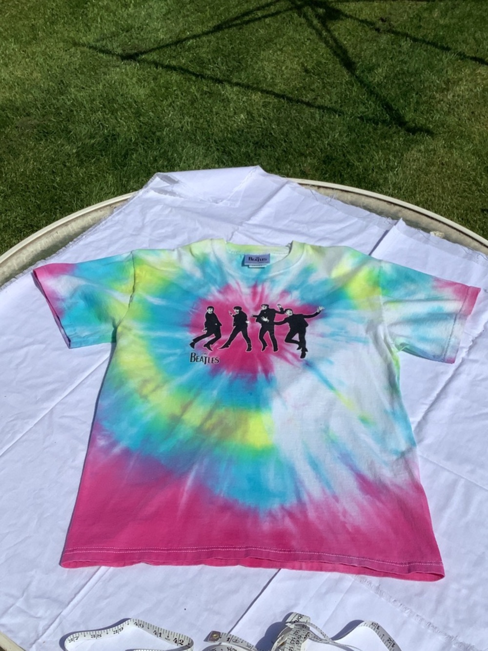 The Beatles Tie-Dye Tee - Pink, Blue, Yellow, Green